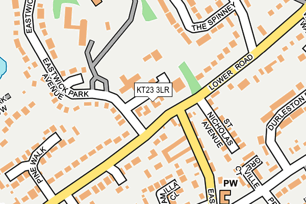 KT23 3LR map - OS OpenMap – Local (Ordnance Survey)