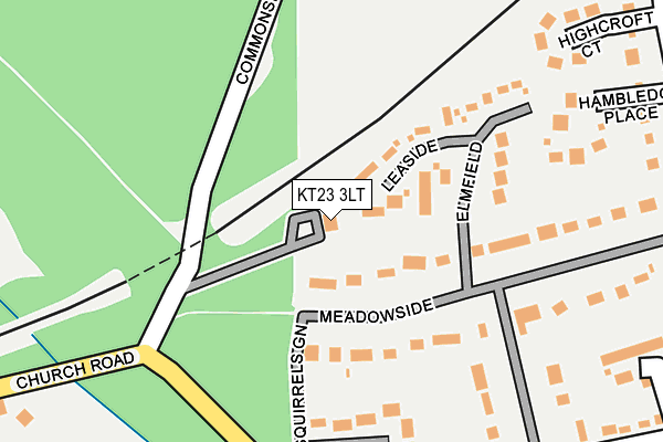 KT23 3LT map - OS OpenMap – Local (Ordnance Survey)