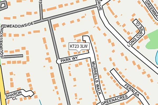 KT23 3LW map - OS OpenMap – Local (Ordnance Survey)