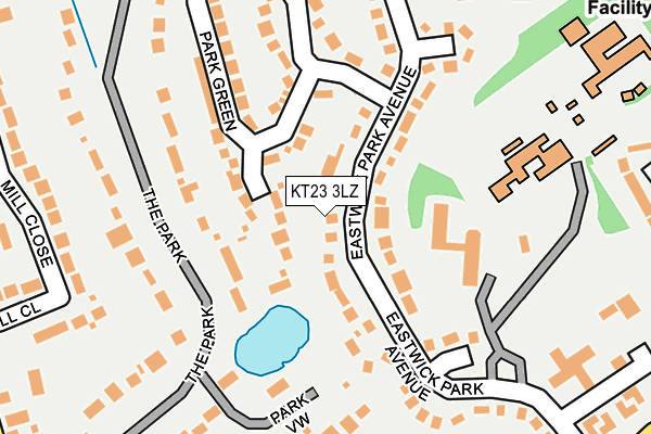 KT23 3LZ map - OS OpenMap – Local (Ordnance Survey)