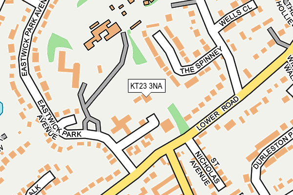 KT23 3NA map - OS OpenMap – Local (Ordnance Survey)