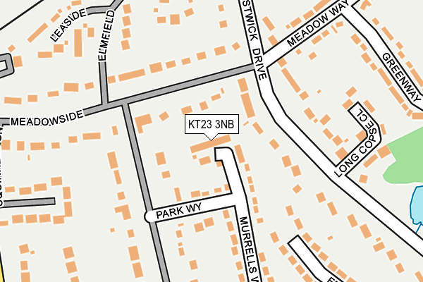 KT23 3NB map - OS OpenMap – Local (Ordnance Survey)
