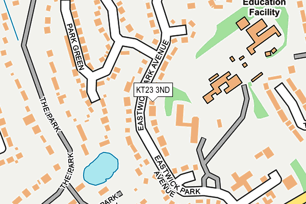 KT23 3ND map - OS OpenMap – Local (Ordnance Survey)