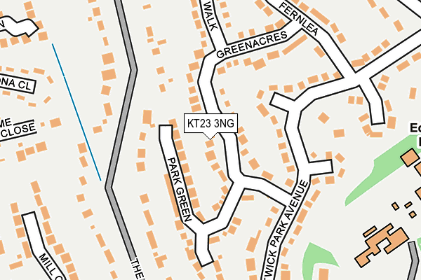KT23 3NG map - OS OpenMap – Local (Ordnance Survey)