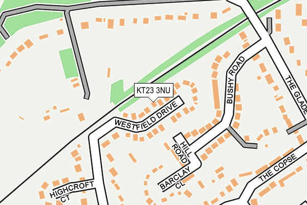 KT23 3NU map - OS OpenMap – Local (Ordnance Survey)