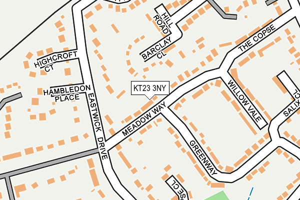 KT23 3NY map - OS OpenMap – Local (Ordnance Survey)