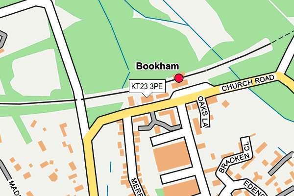 KT23 3PE map - OS OpenMap – Local (Ordnance Survey)