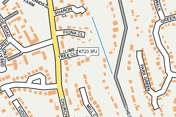 KT23 3PJ map - OS OpenMap – Local (Ordnance Survey)