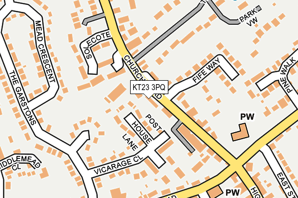 KT23 3PQ map - OS OpenMap – Local (Ordnance Survey)