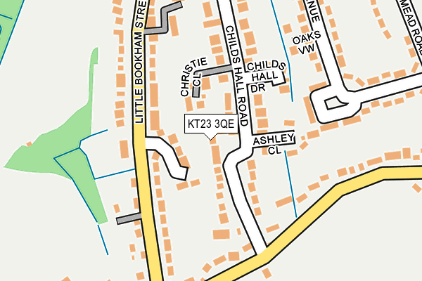 KT23 3QE map - OS OpenMap – Local (Ordnance Survey)