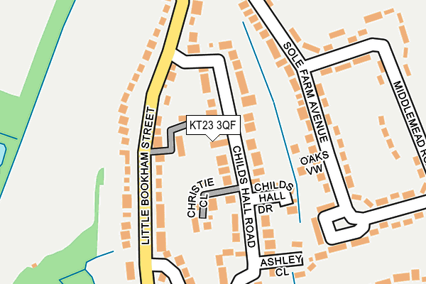 KT23 3QF map - OS OpenMap – Local (Ordnance Survey)