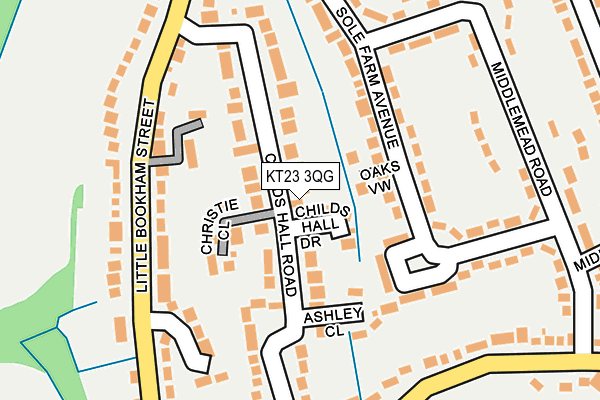 KT23 3QG map - OS OpenMap – Local (Ordnance Survey)