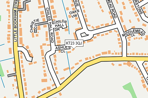 KT23 3QJ map - OS OpenMap – Local (Ordnance Survey)
