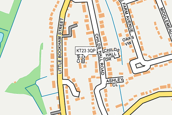 KT23 3QP map - OS OpenMap – Local (Ordnance Survey)