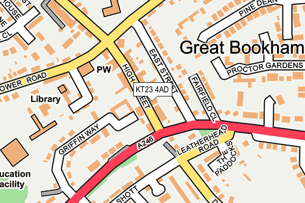Map of BLAKES OF BOOKHAM EVENT SERVICES LIMITED at local scale