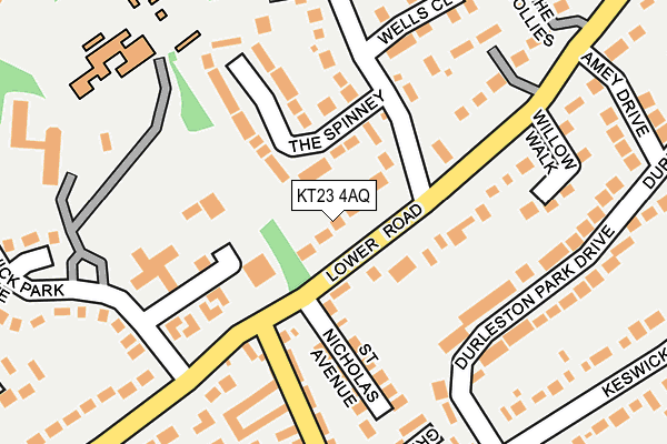 KT23 4AQ map - OS OpenMap – Local (Ordnance Survey)