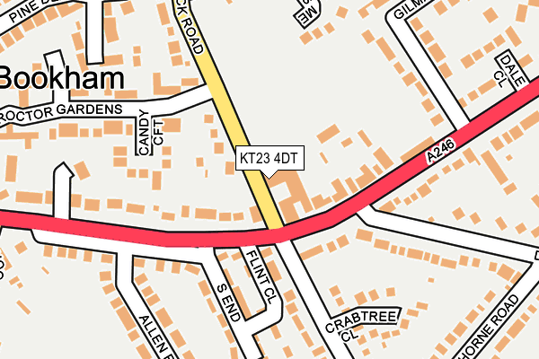 KT23 4DT map - OS OpenMap – Local (Ordnance Survey)