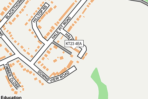KT23 4EA map - OS OpenMap – Local (Ordnance Survey)