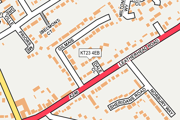 KT23 4EB map - OS OpenMap – Local (Ordnance Survey)