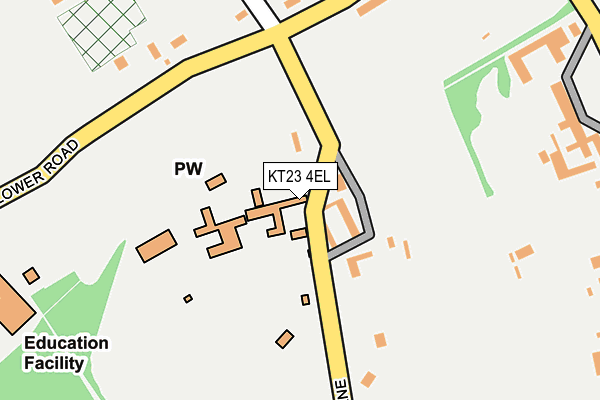 KT23 4EL map - OS OpenMap – Local (Ordnance Survey)
