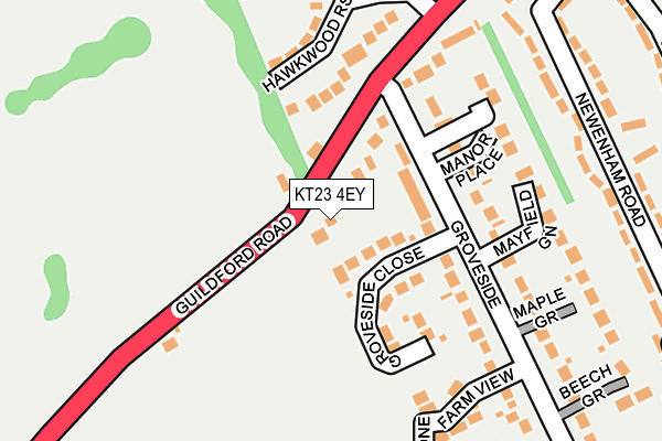 KT23 4EY map - OS OpenMap – Local (Ordnance Survey)