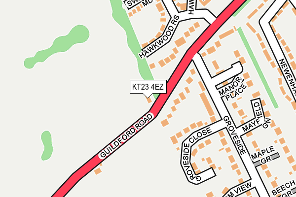 KT23 4EZ map - OS OpenMap – Local (Ordnance Survey)