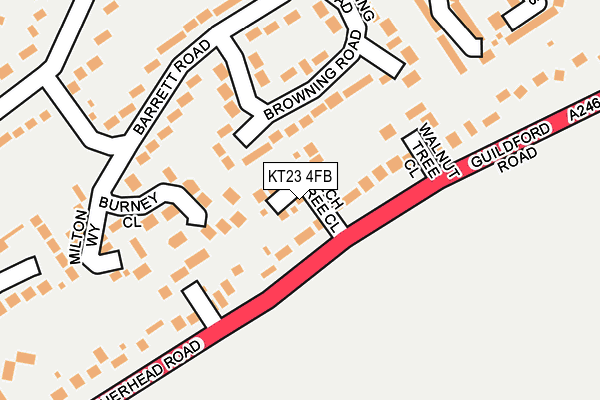 KT23 4FB map - OS OpenMap – Local (Ordnance Survey)