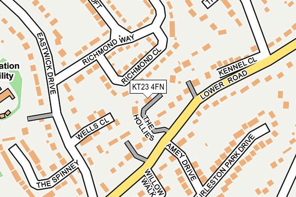 KT23 4FN map - OS OpenMap – Local (Ordnance Survey)