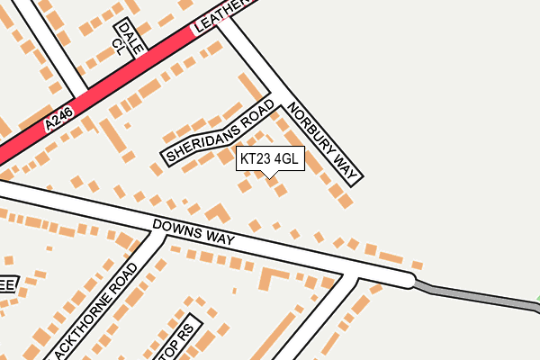 KT23 4GL map - OS OpenMap – Local (Ordnance Survey)
