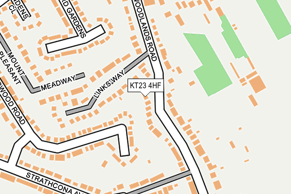 KT23 4HF map - OS OpenMap – Local (Ordnance Survey)