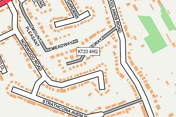 KT23 4HQ map - OS OpenMap – Local (Ordnance Survey)