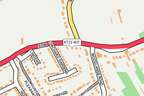 KT23 4HT map - OS OpenMap – Local (Ordnance Survey)