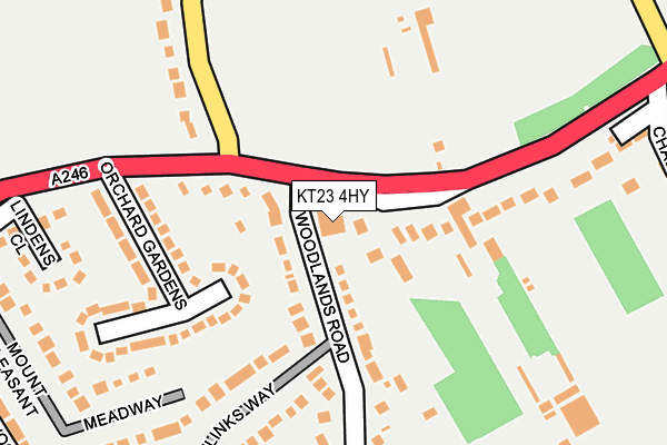 KT23 4HY map - OS OpenMap – Local (Ordnance Survey)