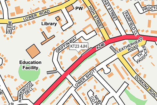 KT23 4JH map - OS OpenMap – Local (Ordnance Survey)