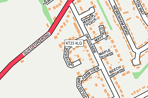 KT23 4LQ map - OS OpenMap – Local (Ordnance Survey)