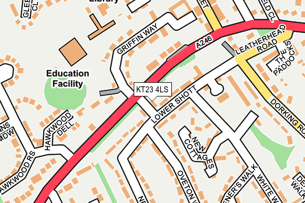 KT23 4LS map - OS OpenMap – Local (Ordnance Survey)