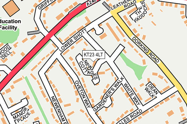 KT23 4LT map - OS OpenMap – Local (Ordnance Survey)