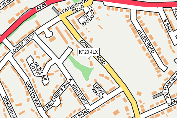 KT23 4LX map - OS OpenMap – Local (Ordnance Survey)
