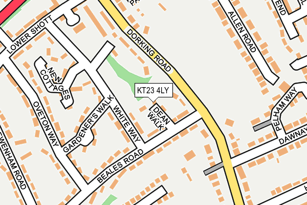 KT23 4LY map - OS OpenMap – Local (Ordnance Survey)