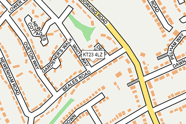 KT23 4LZ map - OS OpenMap – Local (Ordnance Survey)