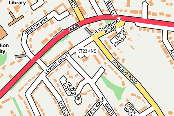 KT23 4NS map - OS OpenMap – Local (Ordnance Survey)