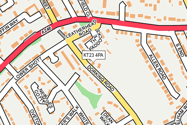 KT23 4PA map - OS OpenMap – Local (Ordnance Survey)