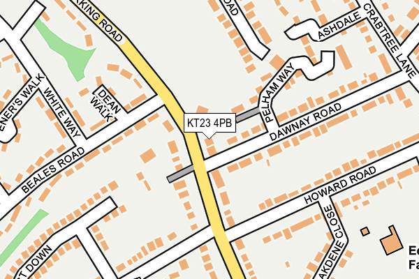 KT23 4PB map - OS OpenMap – Local (Ordnance Survey)
