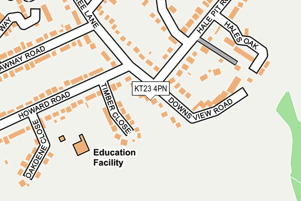 KT23 4PN map - OS OpenMap – Local (Ordnance Survey)