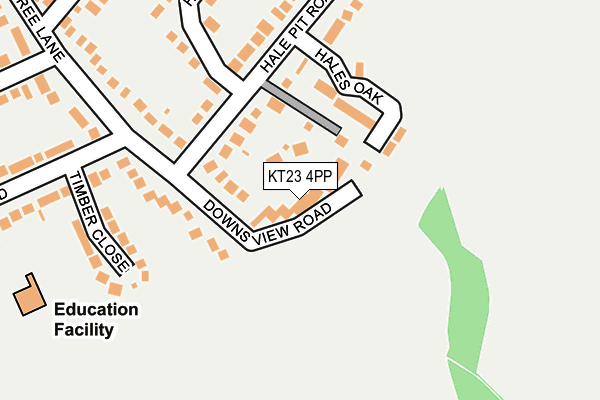 KT23 4PP map - OS OpenMap – Local (Ordnance Survey)