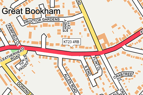 KT23 4RB map - OS OpenMap – Local (Ordnance Survey)