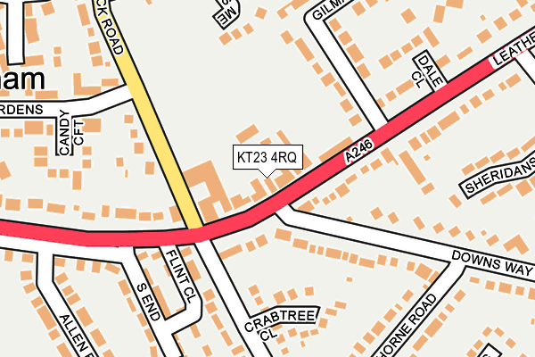KT23 4RQ map - OS OpenMap – Local (Ordnance Survey)