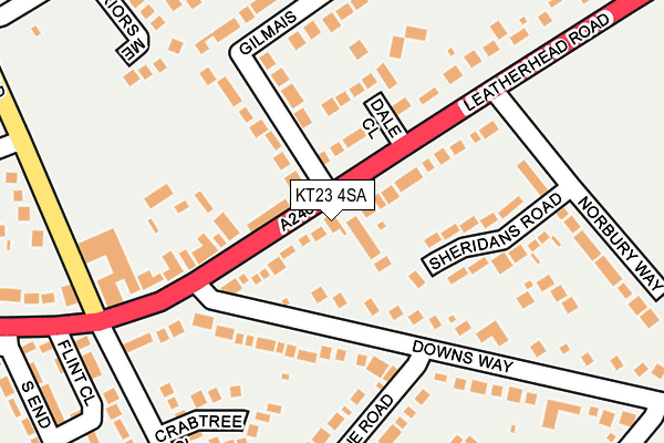 KT23 4SA map - OS OpenMap – Local (Ordnance Survey)