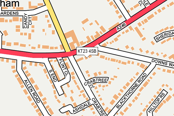 KT23 4SB map - OS OpenMap – Local (Ordnance Survey)