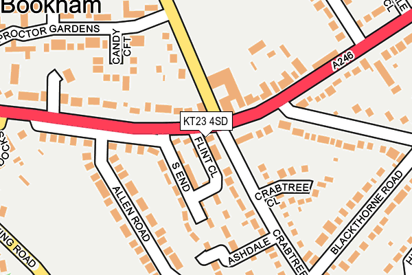 KT23 4SD map - OS OpenMap – Local (Ordnance Survey)